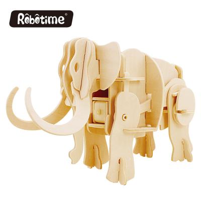 China DIY TOY Animal Self Assembly Model 3D Wooden Puzzle For Kids for sale