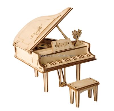 China Laser Cutting Robotime Educational Wooden Piano Toy 3D Puzzle For Kids for sale