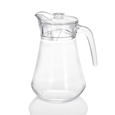 China Viable Wholesale Stylish Glass Water Jugs With Handles Fashionable Glass Water Bottles Set for sale