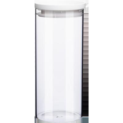 China Eco-Friendly Wholesale Large Capacity Freshness Retention High Borosilicate Glass Jar With PP Lid for sale