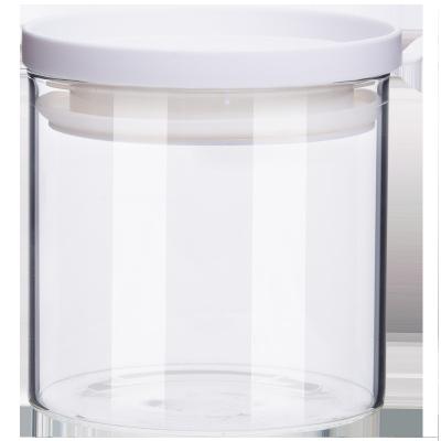 China Wholesale Good Quality Stylish Home Kitchen Freshness Retention High Borosilicate Glass Jar With PP Lid for sale