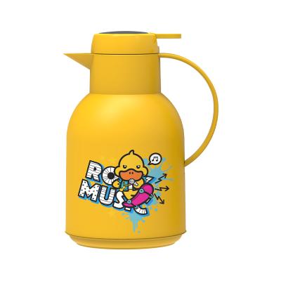 China Business Cute Flask Thermos Handsome G. DUCK Portable High Quality Vacuum 1 L Thermos Water Bottles for sale