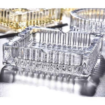 China Wholesale Cheap New Design Creative Gift Smoke Glass Glass Customized Crystal Ashtray for sale