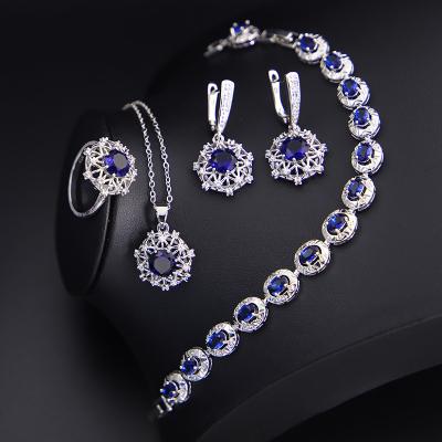 China Rhinestones CLASSIC Zircon Set Bridal Fashion Jewelry Set for sale