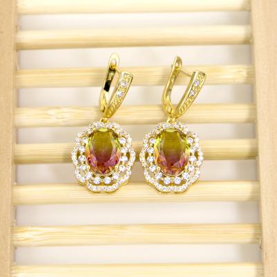 China FASHIONABLE Korean Gold Earrings Jewelry For Women Party Wedding Gift for sale