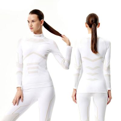 China New Arrivals Breathable 2023 Yoga Seamless Quick Dry Top Workout Long Sleeve Tracksuit Baselayer Ski Sportswear Sets for sale