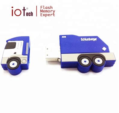 China Custom PVC PVC Truck Shape USB Pendrive 2D 3D Flash USB Stick Drives for sale