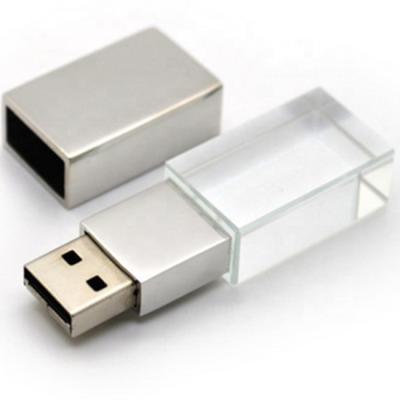 China Promotional Creative Custom OEM 3D Logo8gb 16GB 32GB Pendrive Logo Crystal Gift Box USB 3.0 Metal Flash Drive for sale