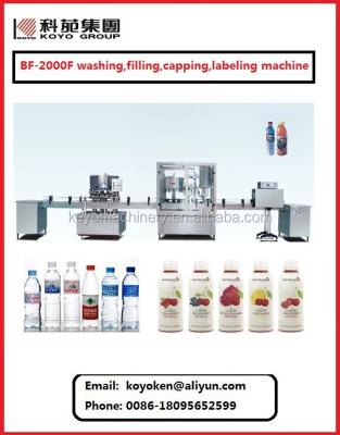 China BF-2000A Automatic Beverage Bottle Washing, Filling And Capping Machine Line And Labeling Machine for sale