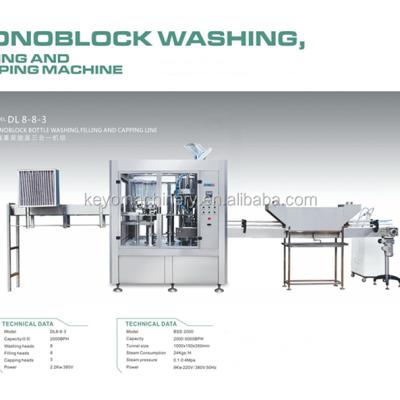 China DL8-8-3 Beverage Three in One Automatic Wash, Fill and Cover Machine for sale