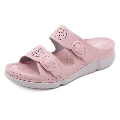 China Fashion Trend Fashion Women Shoes Comfortable Flat Slip On Big Size Foot Sandal Ladies Summer Sole Soft Shoes for sale