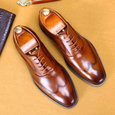 China Fashion Trend Men's Business Casual Shoes Genuine Leather Stylish Shoes for sale