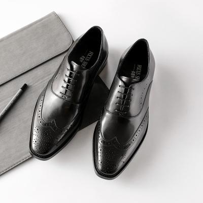 China Fashion Trend Men Genuine Leather Shoes Business Shoes Block Casual Stylish Shoes for sale