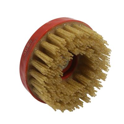 China 4 Inch Granite Diamonds Snail Blow Design Resin Bond Rough Polishing Filament Diamond Bristle Abrasive Brush for Sharpening Head for sale