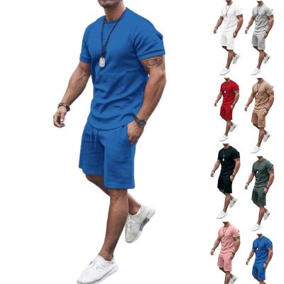 China 2023 Wholesales Summer Custom Polyester Breathable Sportswear Gym Tracksuit New Arrival&Soon Jogging 2 Piece Men's T-shirt Shorts Set for sale