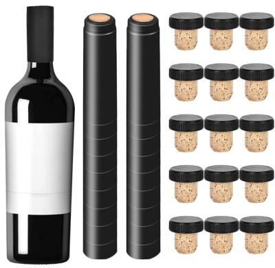 China OEM ODM Wine Bottle Sealed Heat Shrink Black PVC Shrink Capsules For Beverage for sale