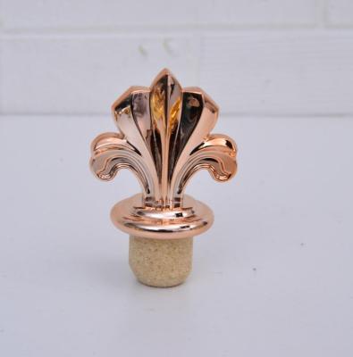 China Flower Shape Cork Bottle Stopper For Non Spill Wine And Whisky Bottles Creative for sale