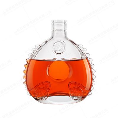 China Hot Stamping Glass Bottle 1000ML 750ML 250ml Empty For Vodka Brandy for sale