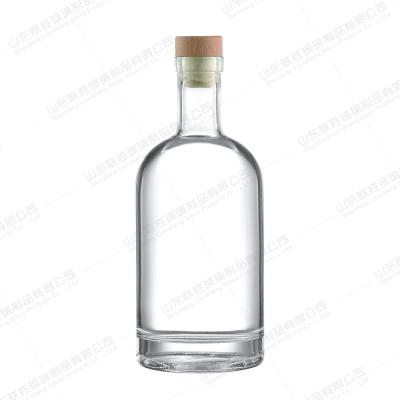 China Customized 50ml 100ml 200ml 375ml 500ml 750ml 1000ml 75cl Gin Glass Bottle for Liquor for sale