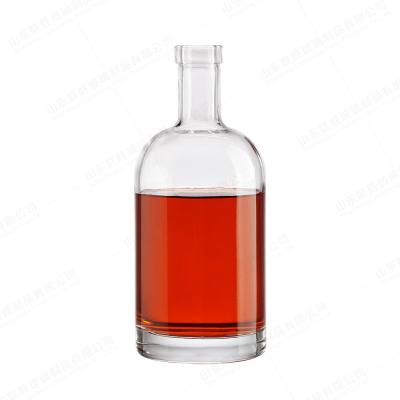 China Botella de vidrio redonda de 100 ml 250 ml 375 ml 500 ml con corcho de vidrio sano libre de plomo en venta