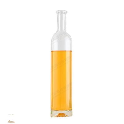 China Custom Crystal Glass Wine Bottles 500ml 750 ml for Hot Stamping and Roll On Sealing for sale