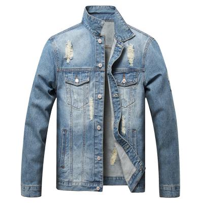 China 2021 fashion custom made cowboy jacket jeans breathable for mens denim jackets men for sale