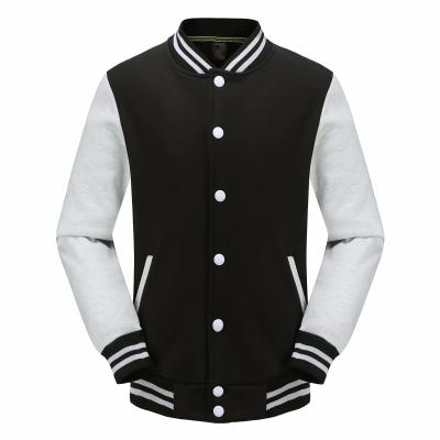 China Custom Made Fall 2021 College Sport Polyester Breathable White Letterman Bomber For Black Men Baseball Jacket Simple Mens Jackets Long Styles for sale