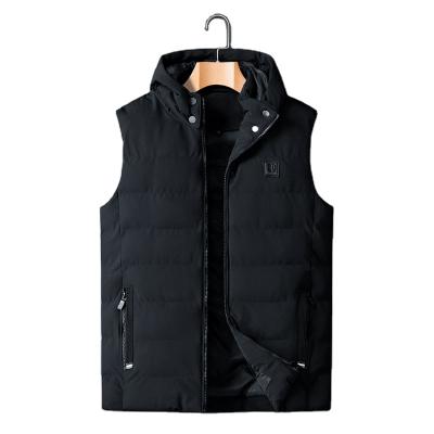 China Winter Breathable Wholesale Custom Hooded Men Invest Stripper Jacket Coat Sleeveless Jackets for sale