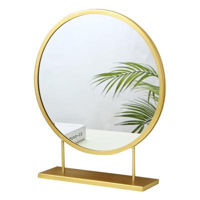 China Large Table Regular Desk Bedroom Round Lighted Mirror Vanity Makeup Mirror for sale