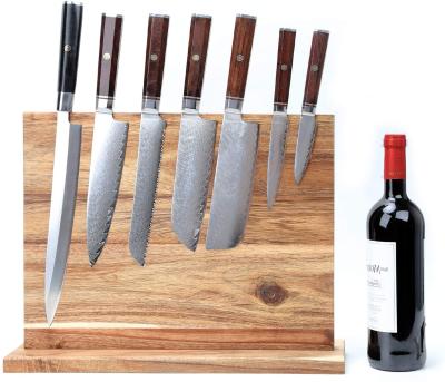 China Magnetic Europe Universal Stands Wooden Knife Block Holder With Strong Raised for sale