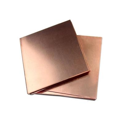 China Warehouse Supply C10100 C12000 C10300 C10400 Electronic Copper Plate With 99.99% Pure Cu All Sizes For Carving Decoration For Builds for sale