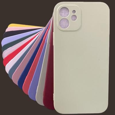 China Shockproof For iphone X XS max 13mini 11PRO XR 7G 8G MAX Liquid Silicone Colorful Frosted Matte Skin Feel Soft Tpu Anti-drop Phone Case for sale