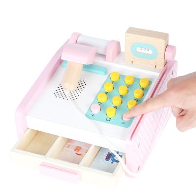 China MDF Role Play House Supermarket Set Import Toy Cash Register For Kids for sale