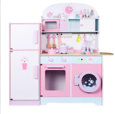 China 2021 MDF Wholesale Children's Educational Toys Cheerful Kitchen Toys Play Toy Pretend Cooking Washing Set Wooden Set For Kids for sale