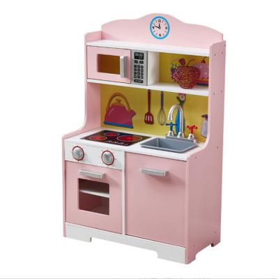 China Hot Wholesale Wooden Role Playing Game Wooden Kids Kitchen Set Toy Kitchen Cooking Toys for sale