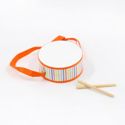 China Eco-friendly Material Kids Percussion Instrument Kids Drum Baby Toy Hand Drum With Wooden Stick for sale