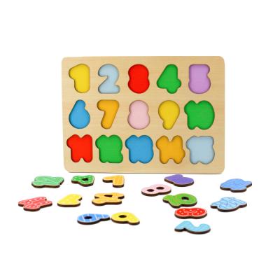 China Wholesale Custom Match Number Cartoon Early Education Puzzle Toy Eco-friendly Material for sale