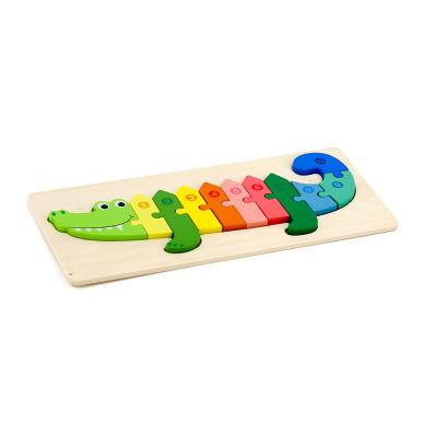 China Eco-friendly Material Kids Educational 3d Toy Puzzle Animal Puzzle Toy Set Crocodile Assembly Puzzle for sale