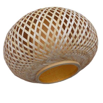 China China Bamboo Decorative Pendant Lamp Shades Lighting Natural Handmade Bamboo Lanterns Round Design Custom Woven Bamboo Lantern Cover for sale