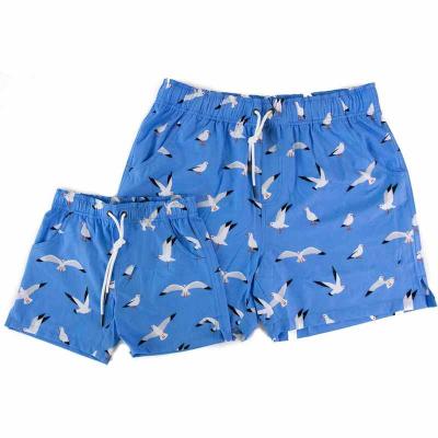 China Anti-Wrinkle Family Suits Matching Mens Dad Son Girl Swim Trunks Leopard Look Family Swimwear Boys Swim Shorts Beach Wear for sale