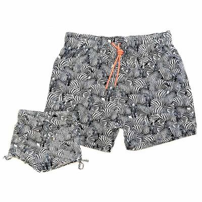 China Anti-wrinkle Dad And Son Swim Shorts Printed Family Summer Matching Swimming Trunks Parent-child Swimsuit Beachwear Swimwear for sale