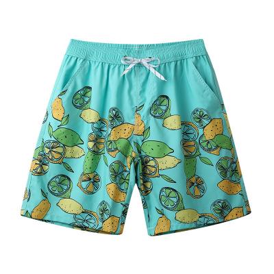 China Anti-Wrinkle Print Design Mens Beach Shorts Knee Length Swim Board Shorts Pants Vacation Sportswear Surf Quick Dry Shorts for sale