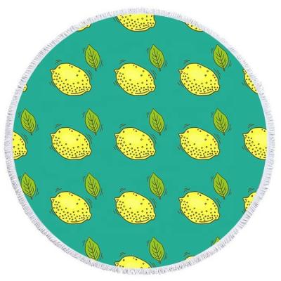 China QUICK DRY Absorbent Non-Stick Quick Drying Sand Custom Personalized Printed Microfiber Round Beach Towels for sale