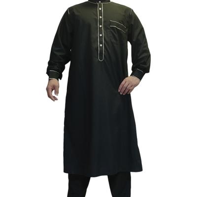 China MEN'S Muslim Casual Loose Fit Liturgical Three-Dimensional Cut Occasion Dress Solid Color Formal Long Dress for sale