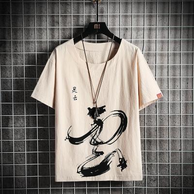 China Wholesale Anti-Wrinkle Man Clothes Loose Sleeve Top Graphic Tees Japanese Cotton Men's Short Sleeve T-shirt Black Live Matter for sale