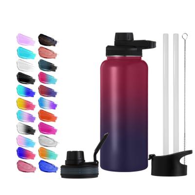 China Large 32oz PORTABLE Water Bottles Double Wall Insulated 304 Stainless Steel Water Bottle With Sleeve for sale