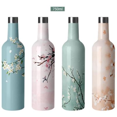 China Wine Bottle Cooler Stainless Steel Stainless Steel Wine Bottle Viable Empty Wine Bottle for sale