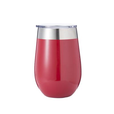 China Viable free sample hot sale 12oz wine tumbler sublimation wine tumbler with customized logo and color for sale