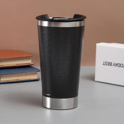 China Sustainable Customized Milk Tea Cups Beer Mugs Beer Tumbler With Beer Opener for sale