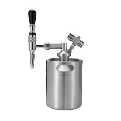 China Viable Custom Design Stainless Steel Beer Shaker Mini Keg Dispenser Tap for sale